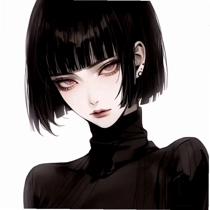 ảnh avatar anime girl tóc ngắn năng động
