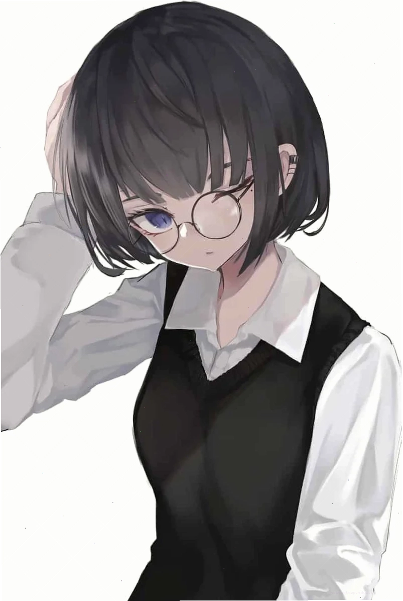 ảnh avatar anime girl tóc ngắn năng động