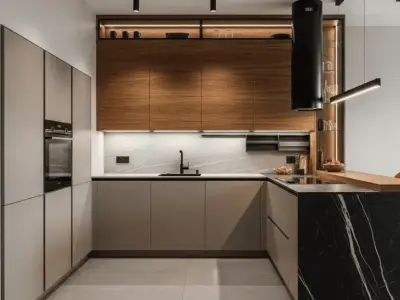 Bếp hình chữ U đẹp - Bí quyết mở rộng không gian bếp