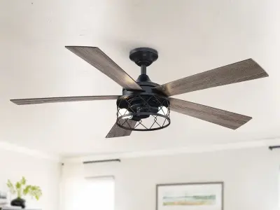Quạt trần đèn đẹp mang đến không gian phòng khách tiện nghi