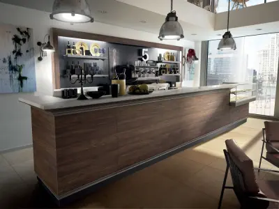 Bộ sưu tập quầy bar bếp ngăn phòng khách đẹp ấn tượng